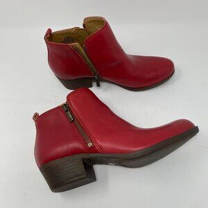 lucky brand basel leather ankle boots